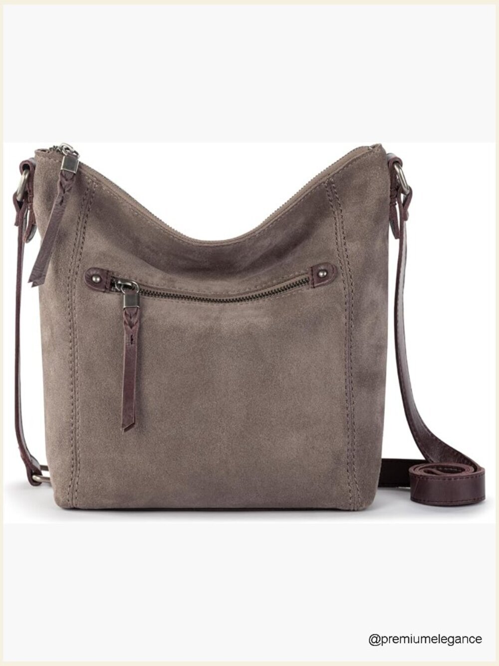 Leather Crossbody Bag - Premium Hobo Purse with Adjustable Strap
